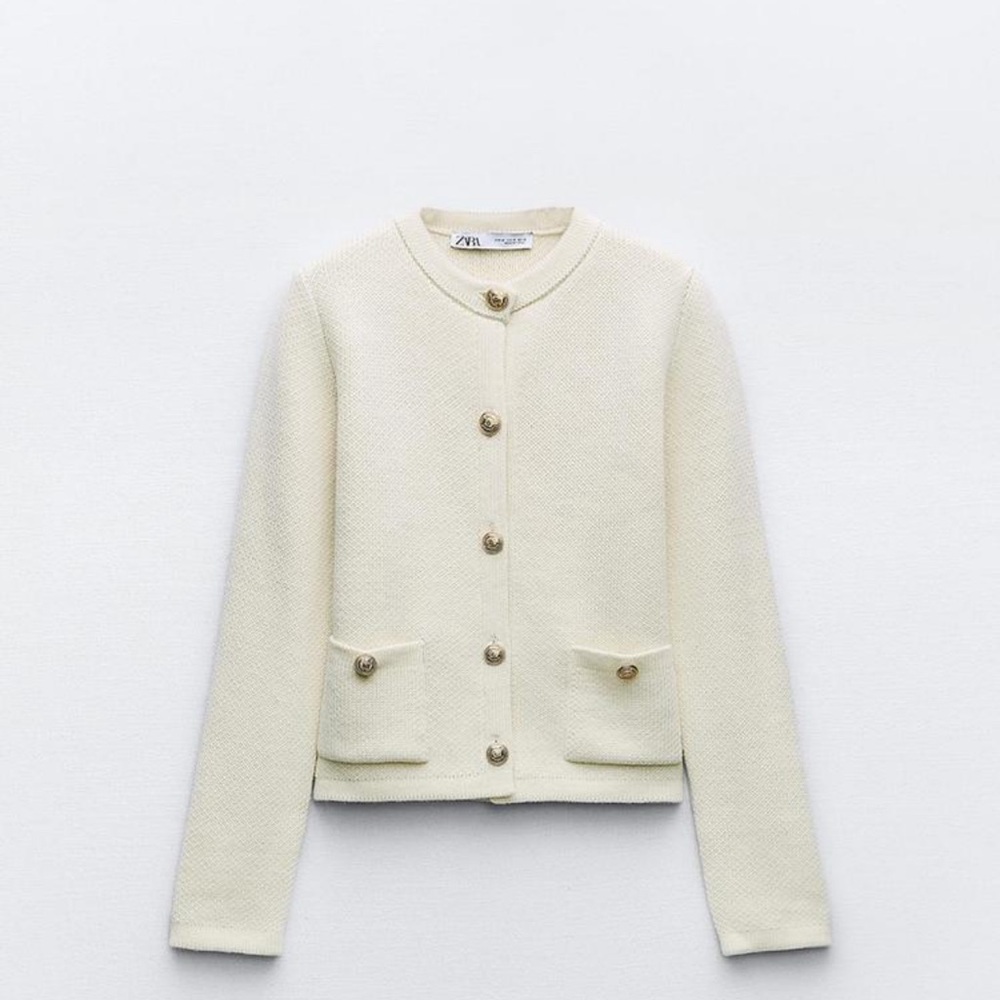 Zara knit cardigan with gold buttons